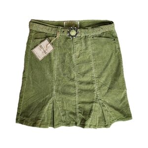 Y2K Corduroy Mini Skirt With Belt